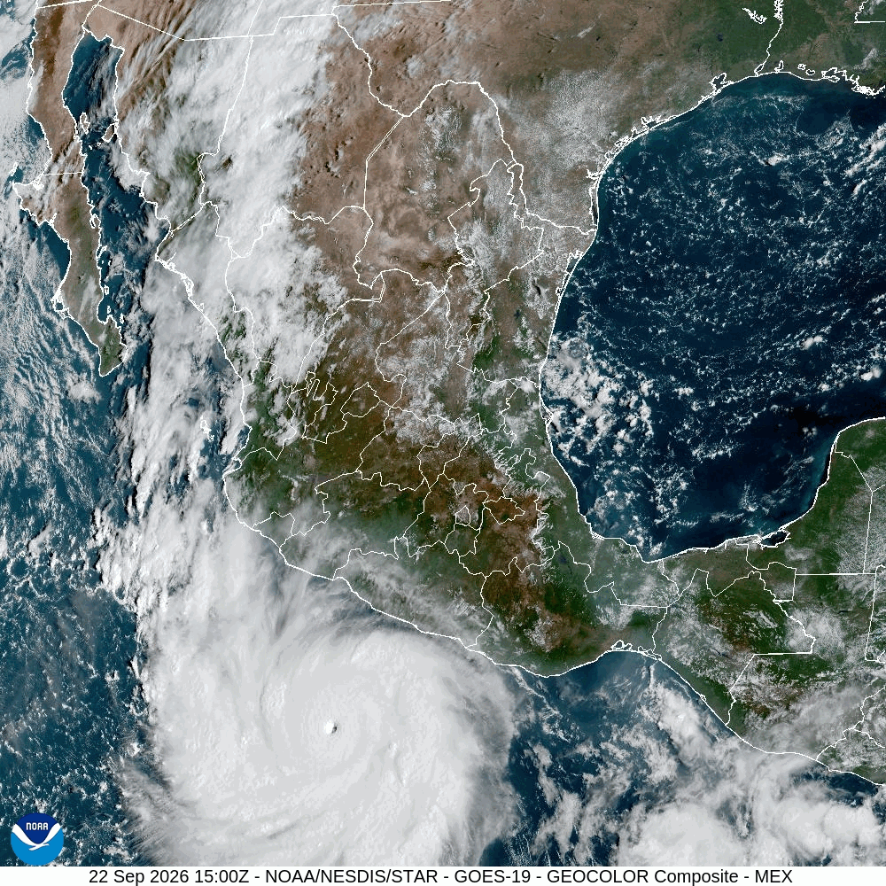 GOES-19 GeoColor Mexico - Los Cabos